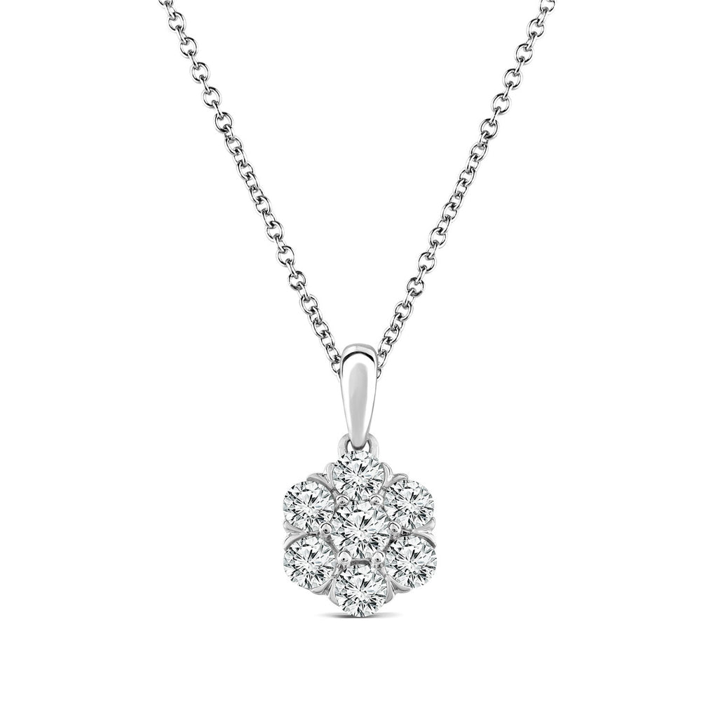 1.00ct Lab Grown Diamond Necklace in 18K White Gold - Penelope Kate