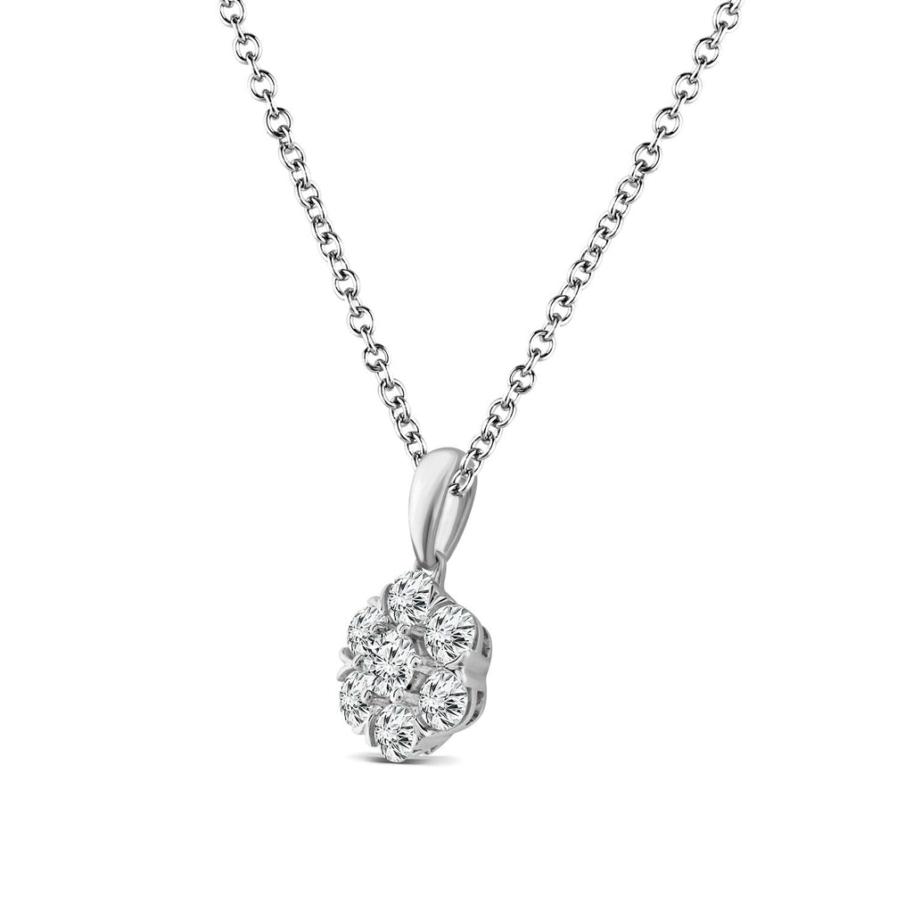 1.00ct Lab Grown Diamond Necklace in 18K White Gold - Penelope Kate