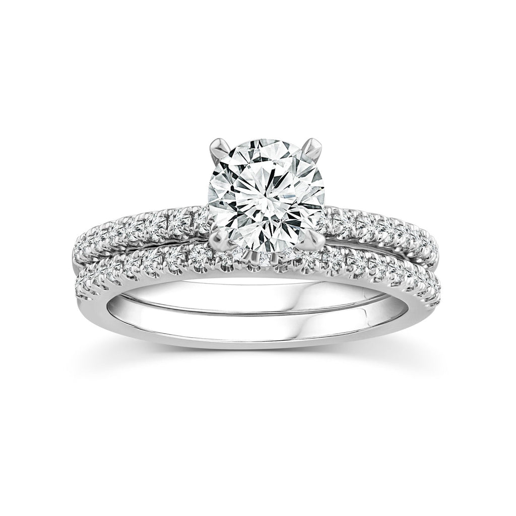 1.50ct Lab Grown Diamond Ring Set in 18K White Gold - Penelope Kate