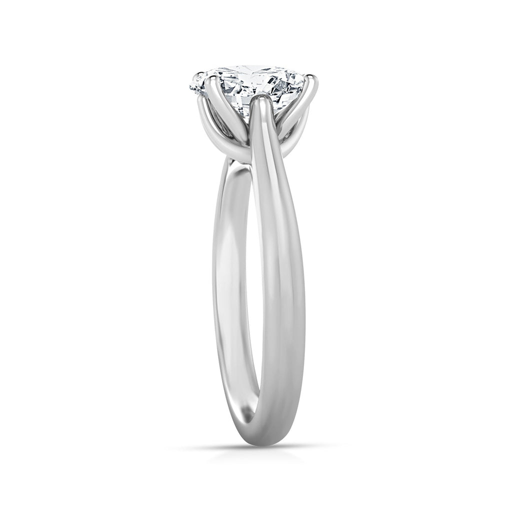 1.50ct Lab Grown Oval Diamond Ring in 18K White Gold - Penelope Kate