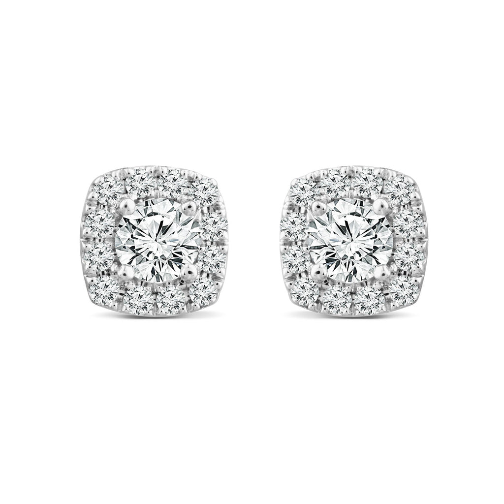 1.87ct Lab Grown Diamond Stud Earrings in 18K White Gold - Penelope Kate