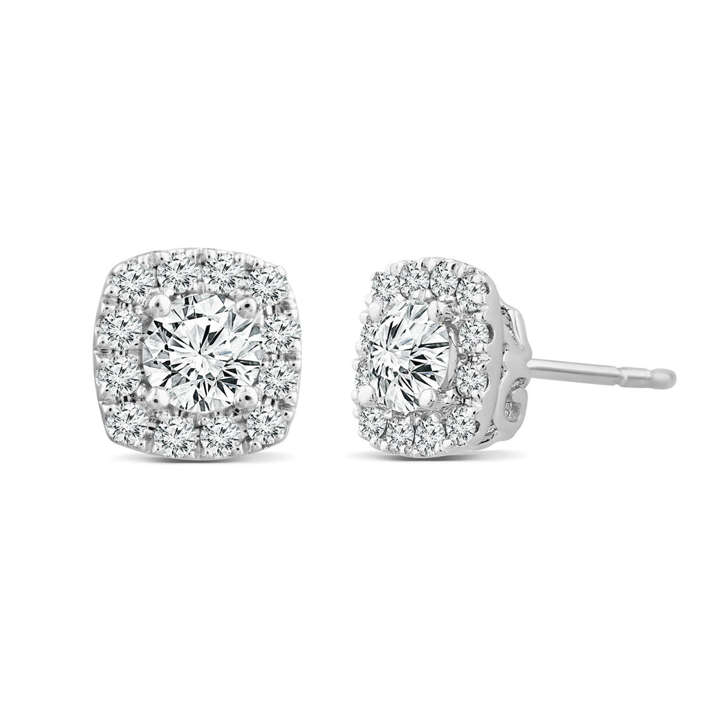 1.87ct Lab Grown Diamond Stud Earrings in 18K White Gold - Penelope Kate