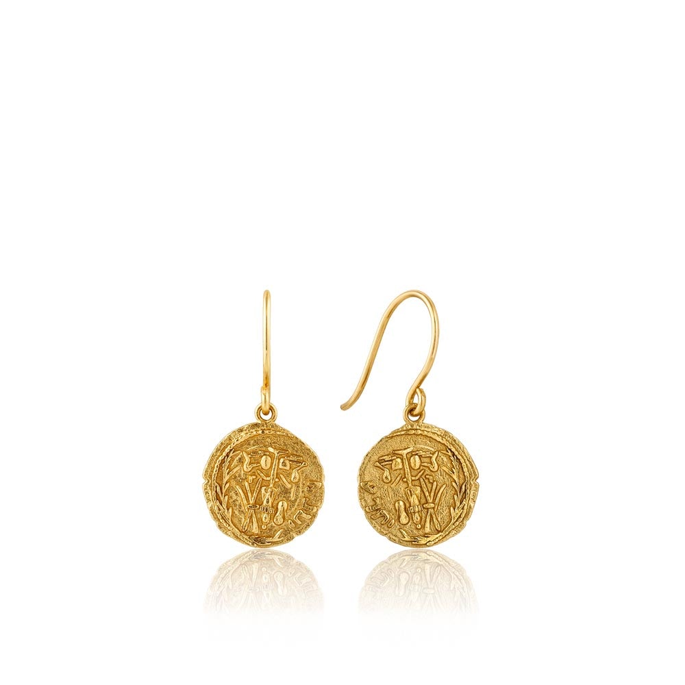 Ania Haie Emblem Hook Earrings - Gold - Penelope Kate