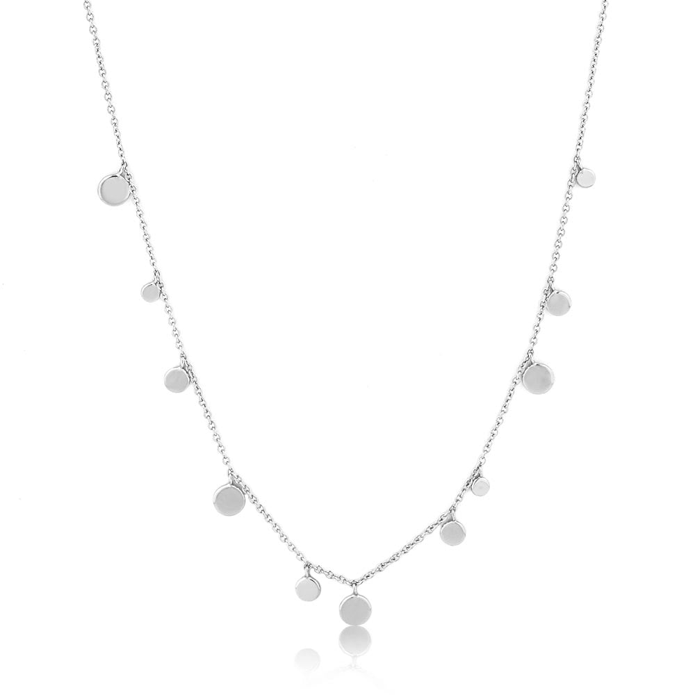 Ania Haie Geometry Mixed Discs Necklace - Silver - Penelope Kate