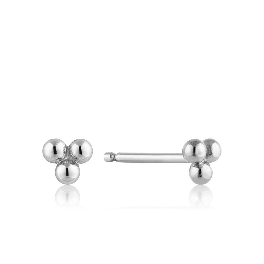 Ania Haie Modern Triple Ball Stud Earrings - Silver - Penelope Kate