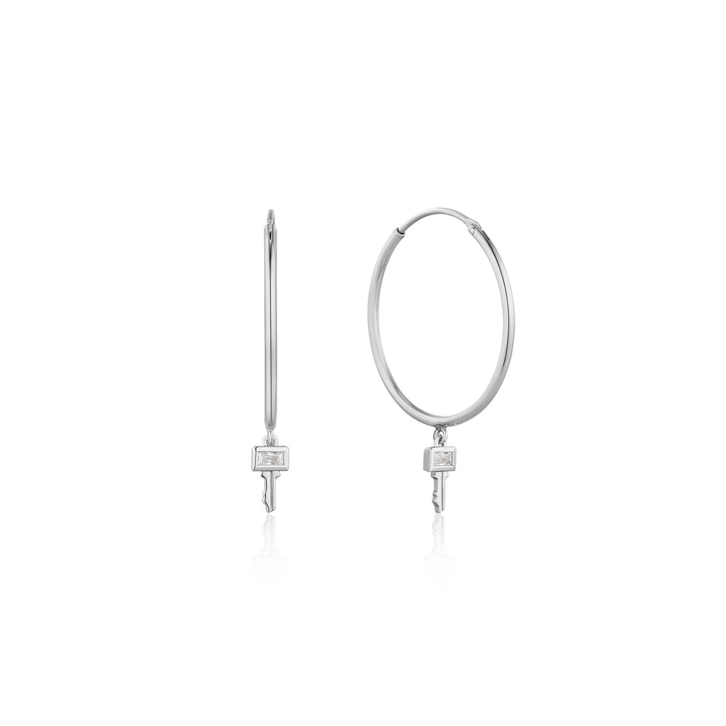 Ania Haie Silver Key Hoop Earrings - Penelope Kate