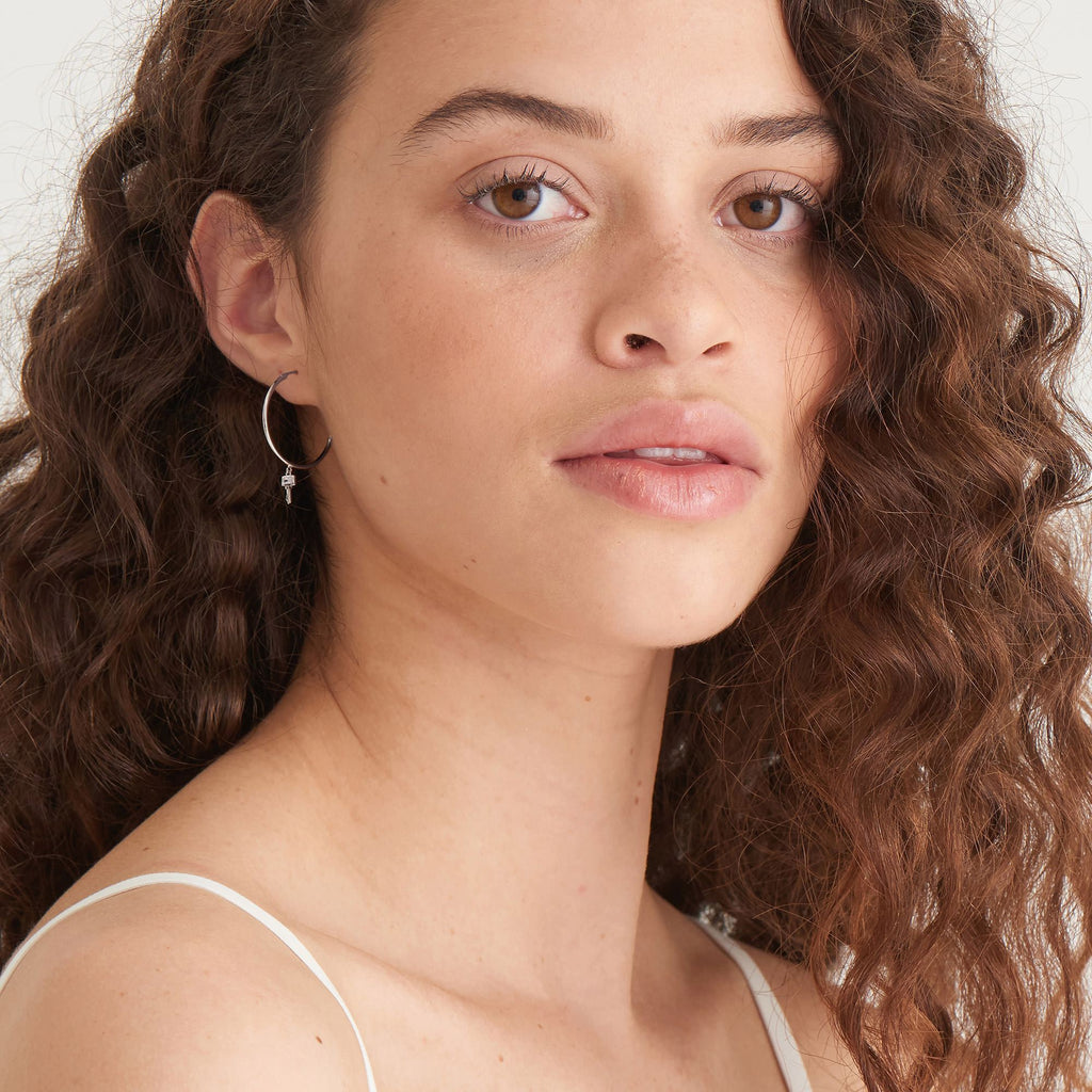 Ania Haie Silver Key Hoop Earrings - Penelope Kate