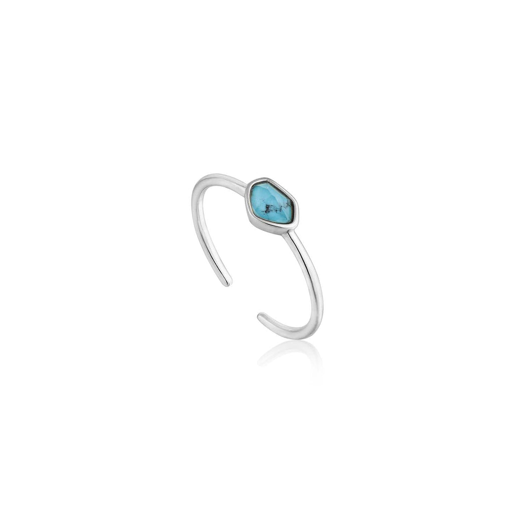 Ania Haie Turquoise Adjustable Ring - Silver - Penelope Kate