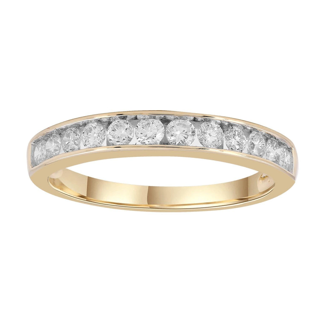 Band Ring with 0.50ct Diamonds in 9K Yellow Gold - Penelope Kate