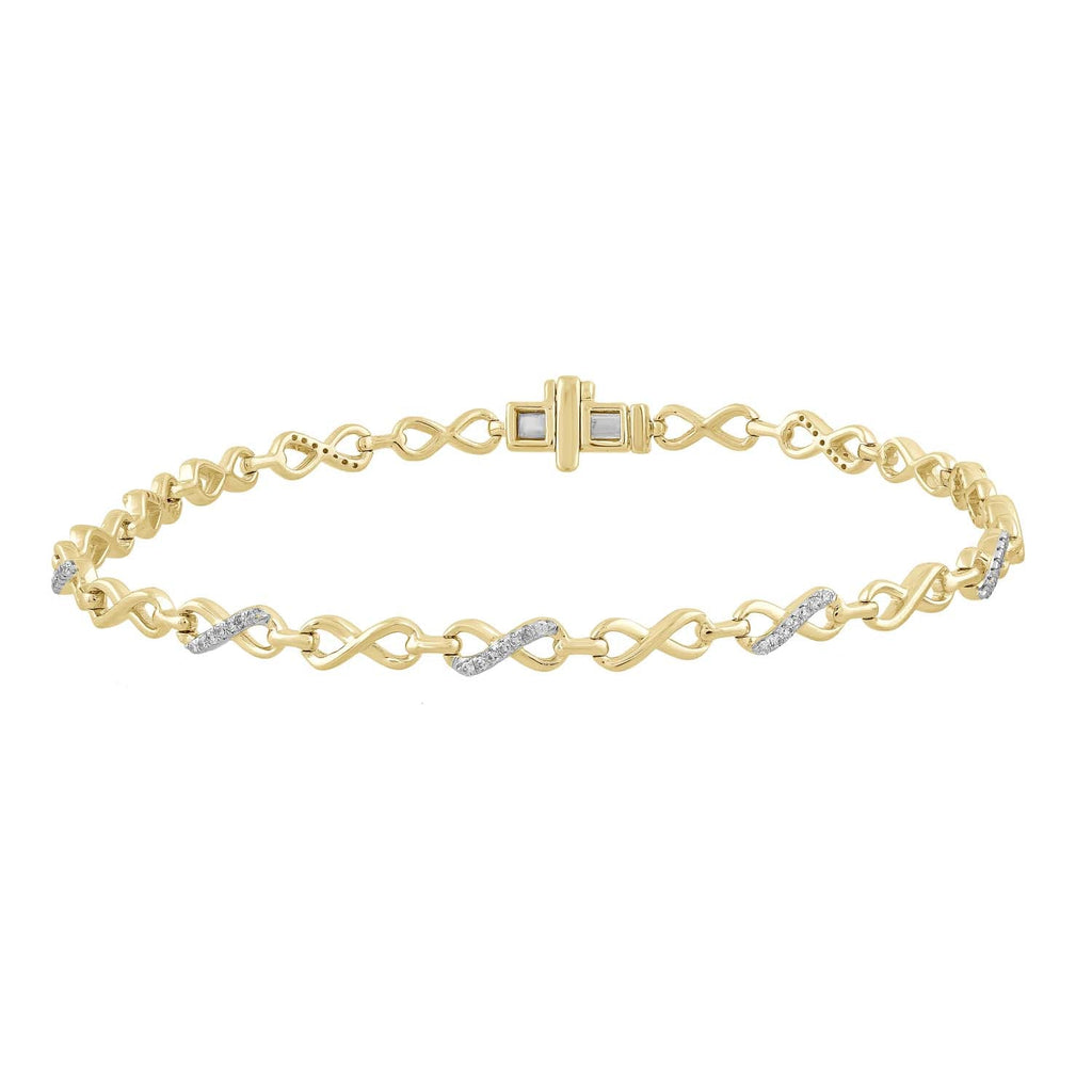 Bracelet with 0.20ct Diamonds in 9K Yellow Gold - Penelope Kate
