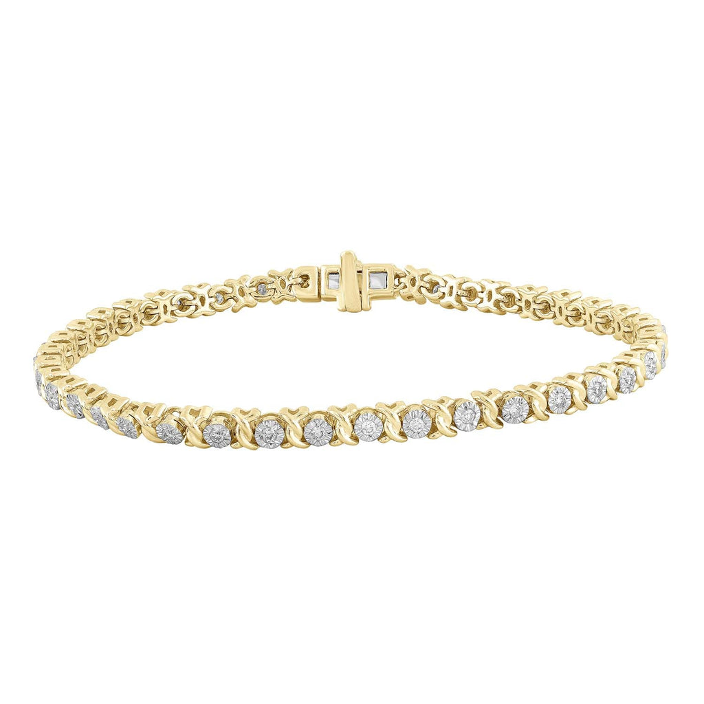 Bracelet with 0.50ct Diamonds in 9K Yellow Gold - Penelope Kate