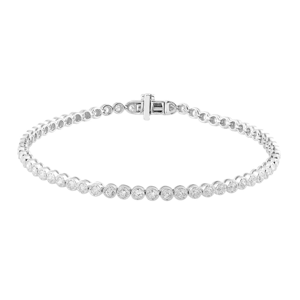 Bracelet with 1.40ct Diamonds in 9K White Gold - Penelope Kate