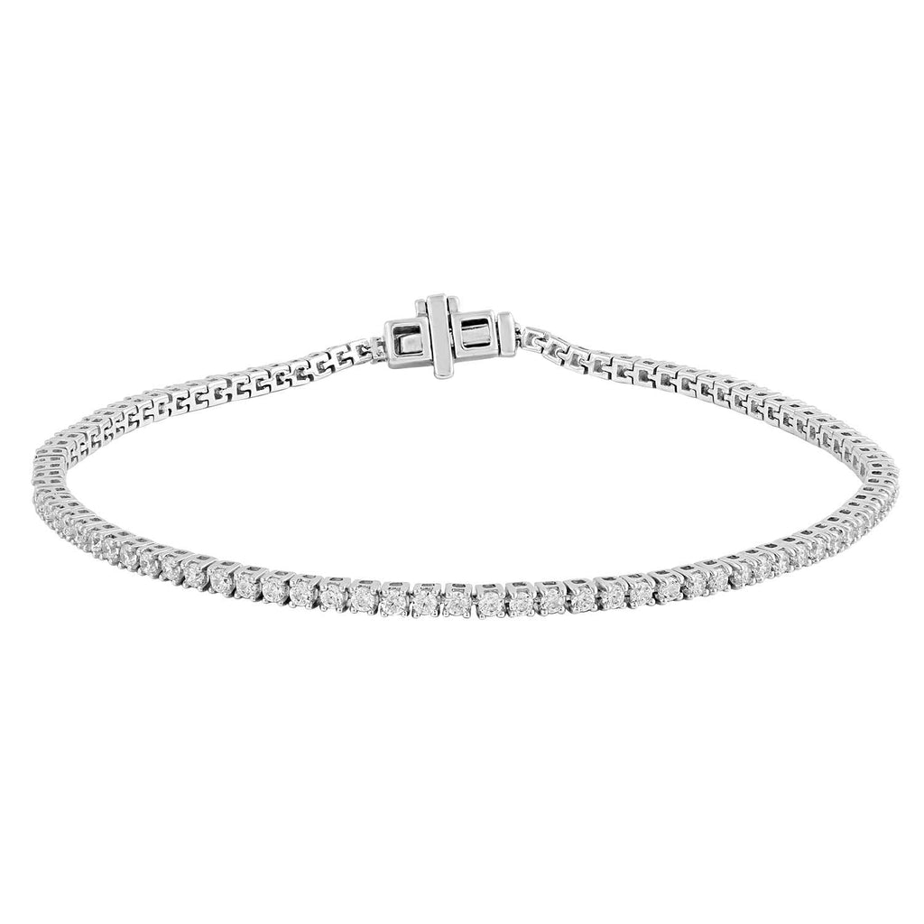 Bracelet with 1.46ct Diamonds in 9K White Gold 18.5cm - Penelope Kate