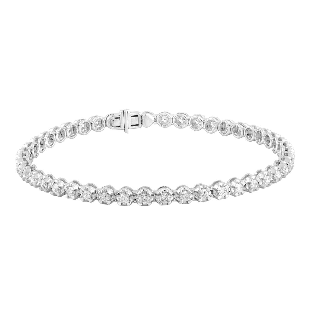 Bracelet with 2.0ct Diamonds in 9K White Gold - Penelope Kate