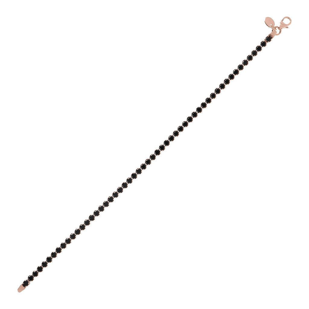 Bronzallure Altissima Black Spinel Tennis Bracelet - Penelope Kate