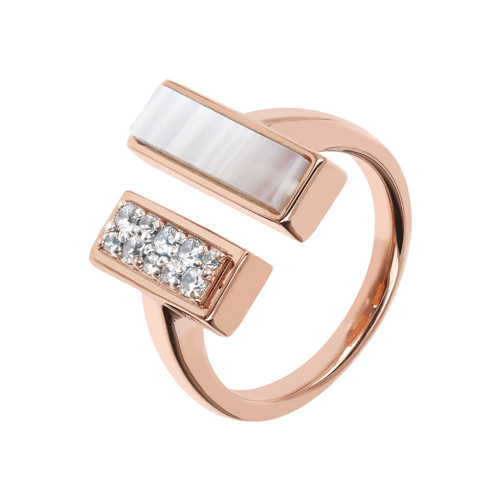 Bronzallure Cubic Zirconia and CarrÃ© Stone Ring - Penelope Kate