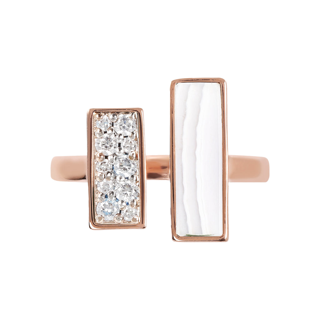 Bronzallure Cubic Zirconia and CarrÃ© Stone Ring - Penelope Kate