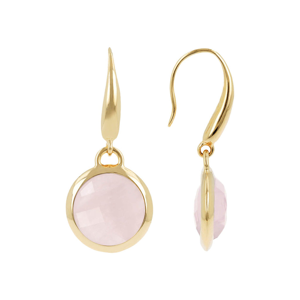 Bronzallure Golden Natural Stone Hook Earrings - Penelope Kate