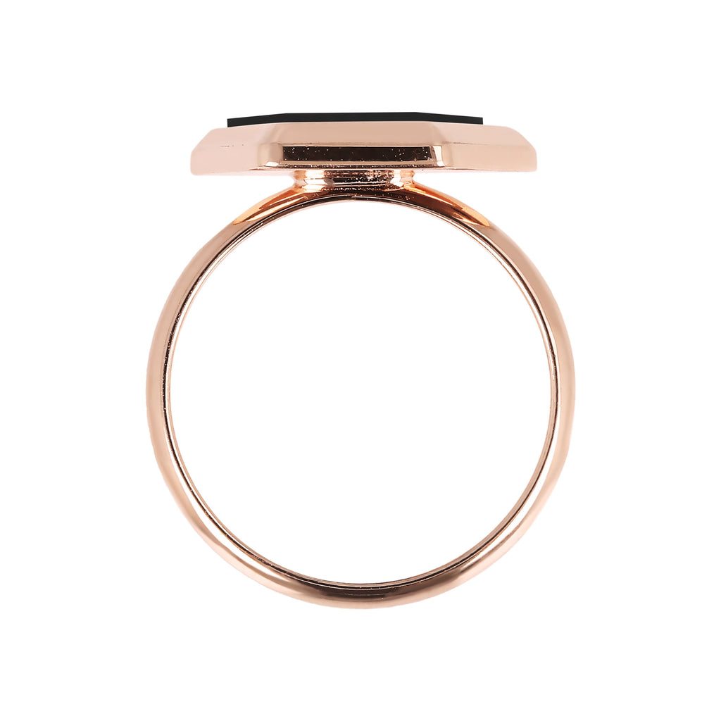 Bronzallure Hexagonal Flat Stone Ring - Penelope Kate