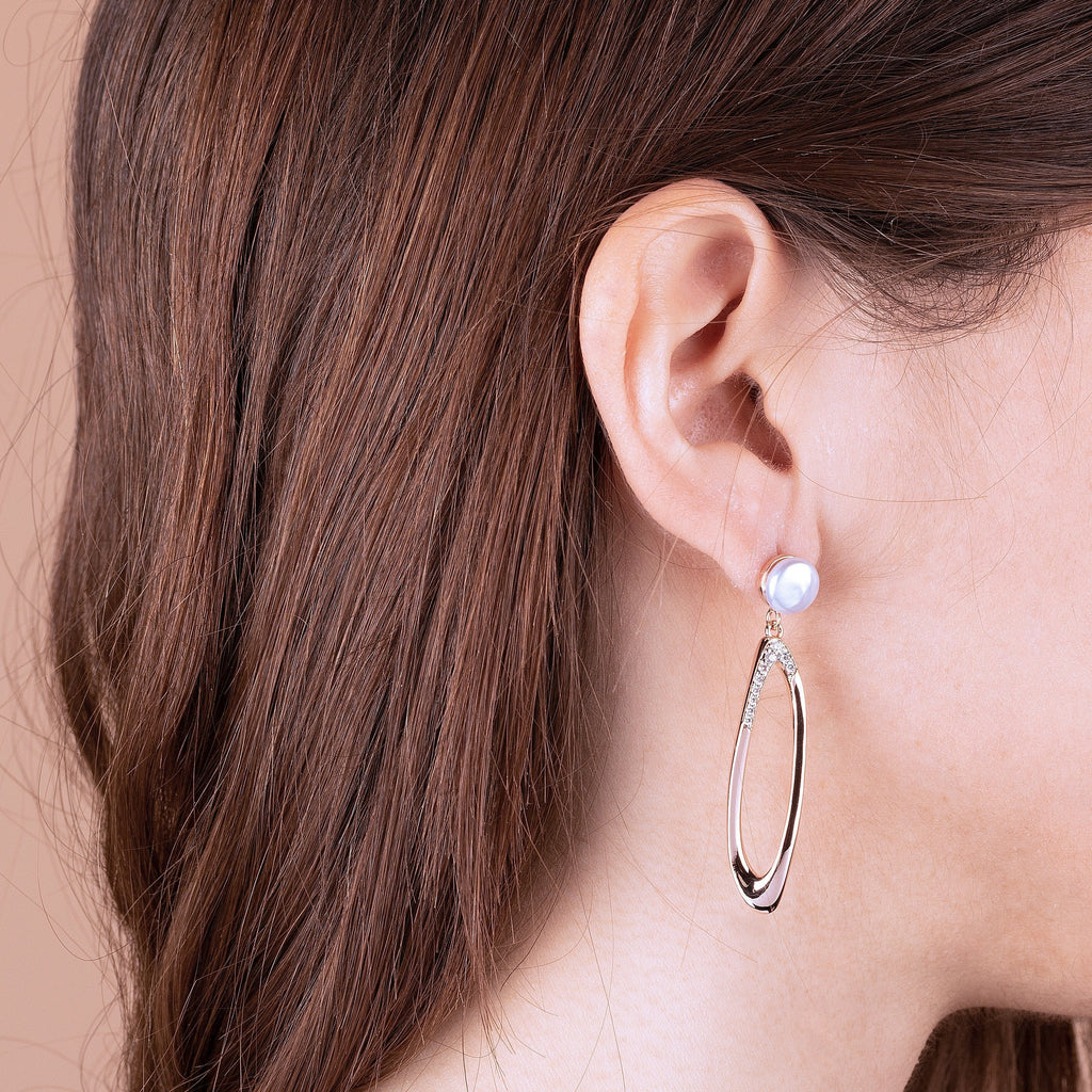 Bronzallure Hoop Earrings with Coin Pearls - Penelope Kate