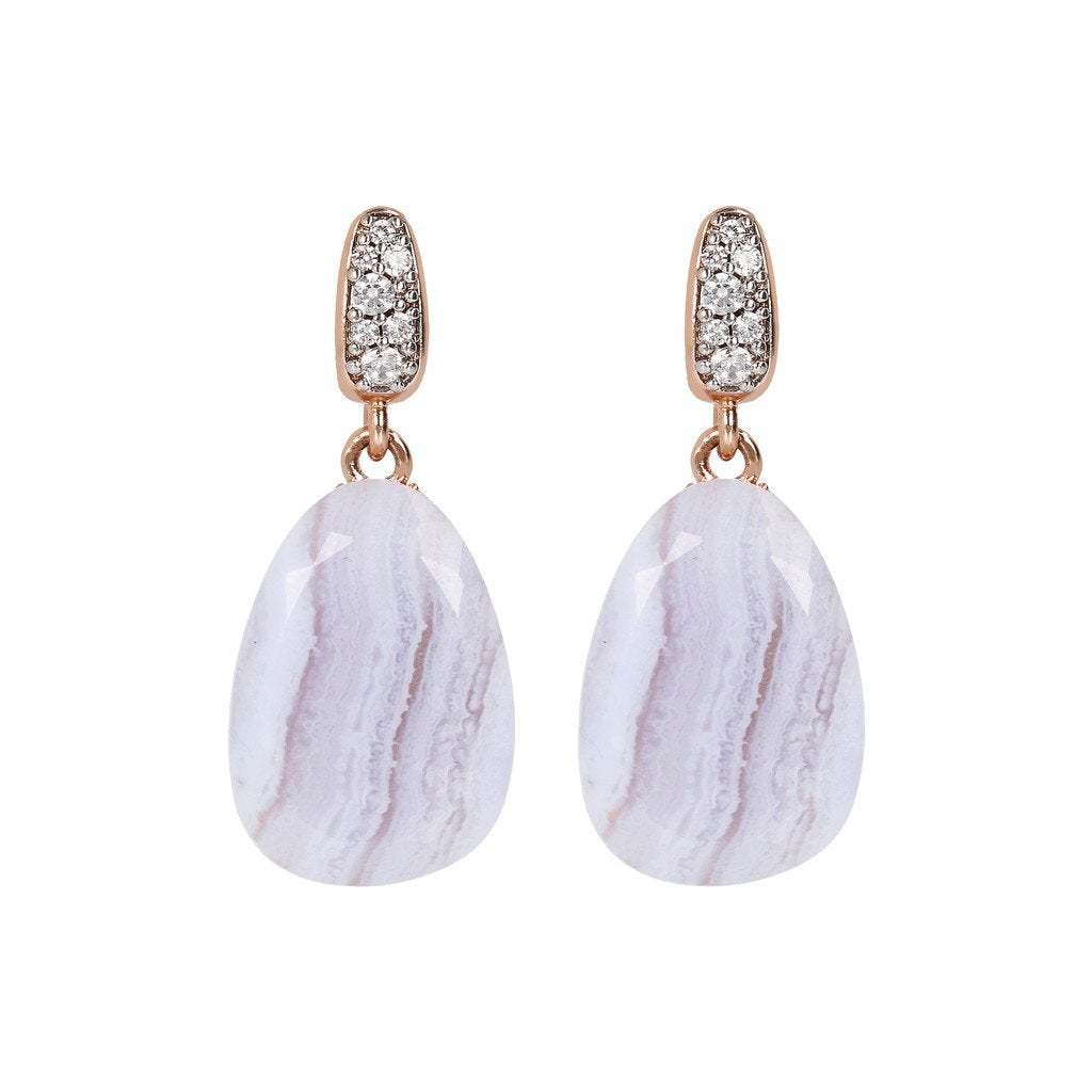 Bronzallure Preziosa Earrings With Natural Stone - Penelope Kate