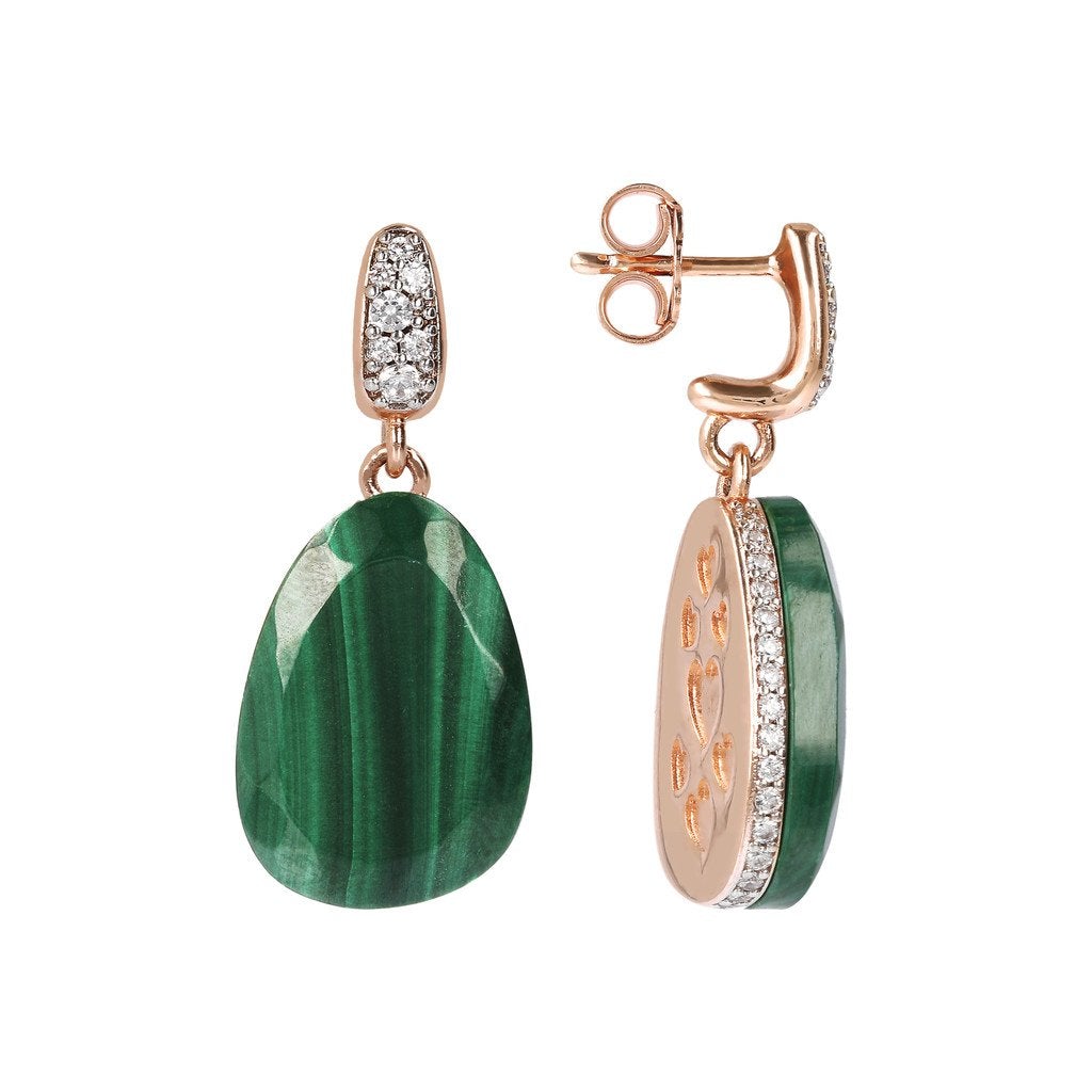 Bronzallure Preziosa Earrings With Natural Stone - Penelope Kate