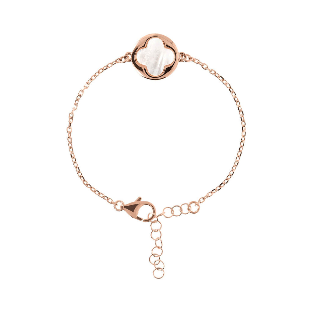 Bronzallure Rose Gold Four-Leaf Colver Chain Bracelet - Penelope Kate