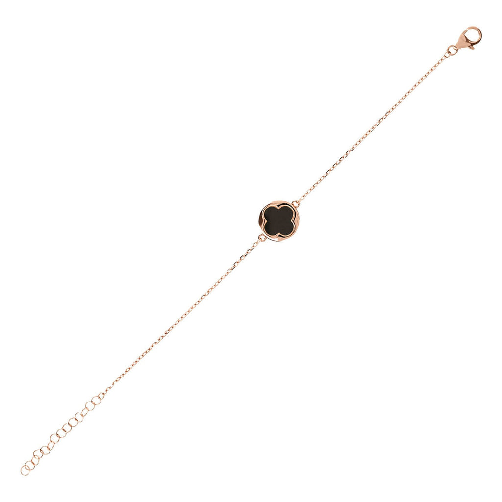 Bronzallure Rose Gold Four-Leaf Colver Chain Bracelet - Penelope Kate