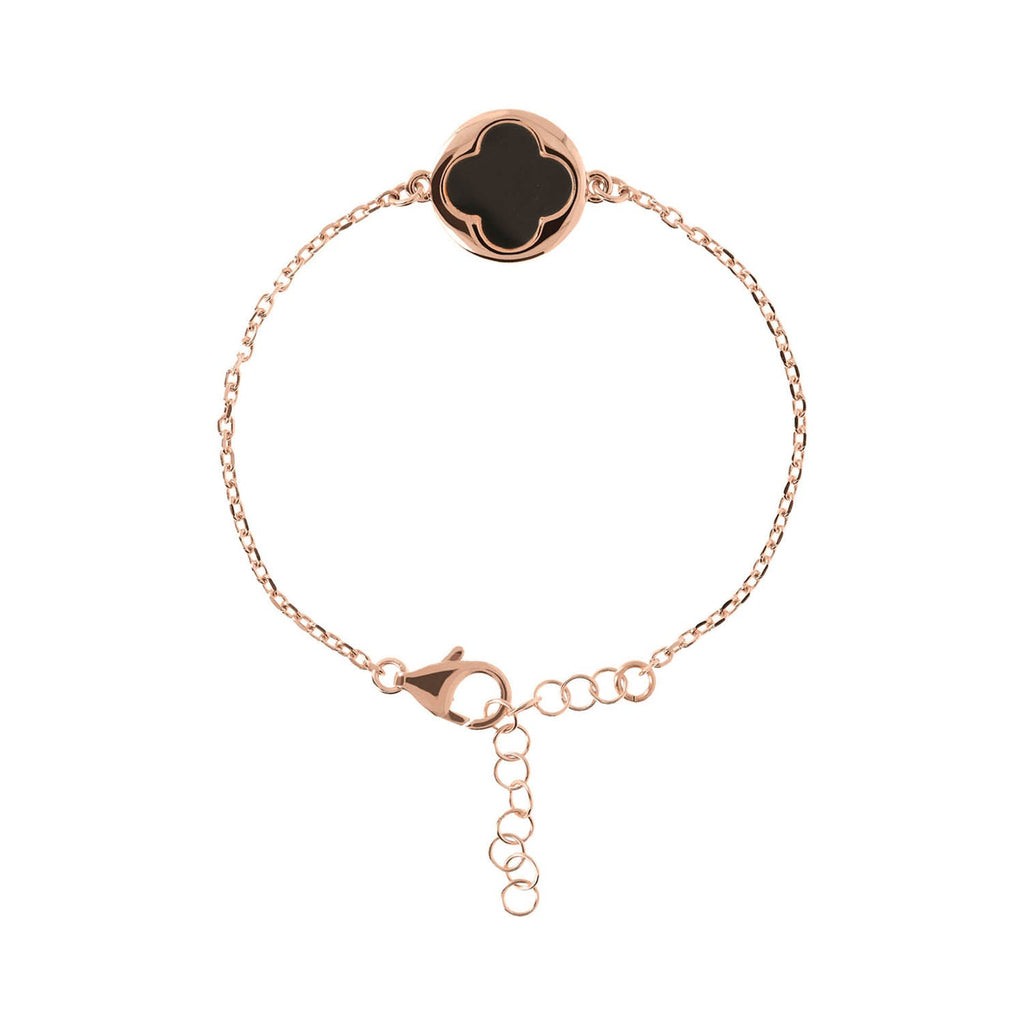 Bronzallure Rose Gold Four-Leaf Colver Chain Bracelet - Penelope Kate