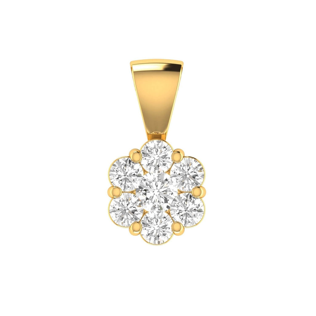 Cluster Diamond Pendant with 0.33ct Diamonds in 9K Yellow Gold - RJ9YPCLUS33GH - Penelope Kate