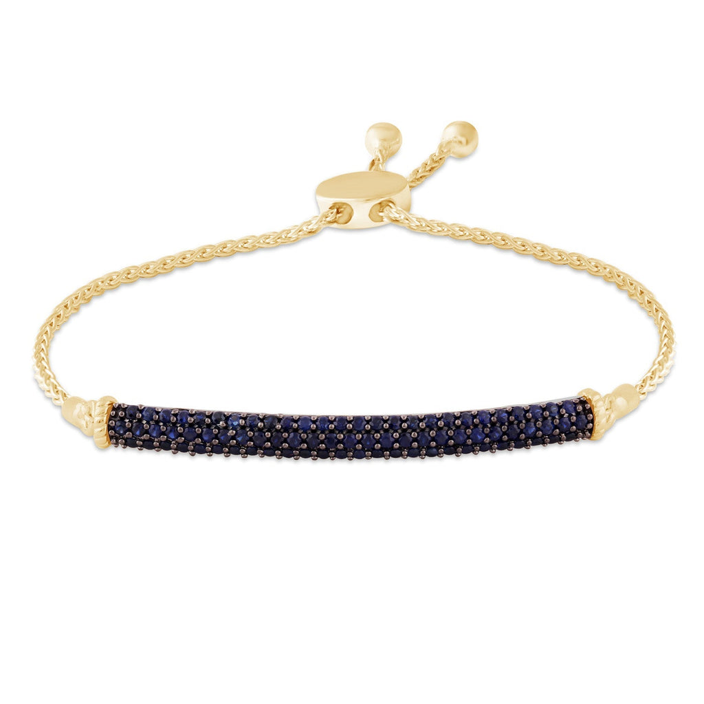 Diamond and Sapphire Bracelet in 9K Yellow Gold - Penelope Kate