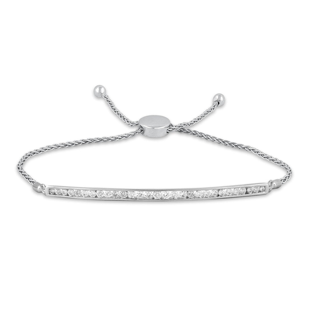 Diamond Bracelet with 0.75ct Diamonds in 9K White Gold - Penelope Kate