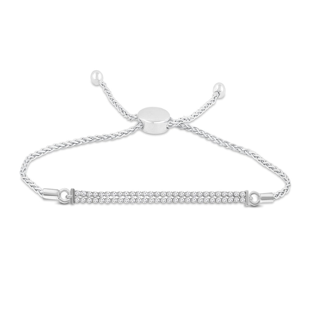 Diamond Bracelet with 0.88ct Diamonds in 9K White Gold - Penelope Kate