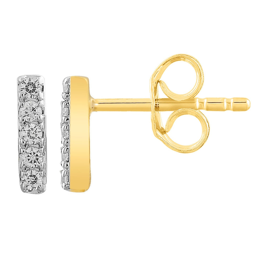 Diamond Fashion Earrings with 0.10ct Diamonds in 9K Yellow Gold - Penelope Kate