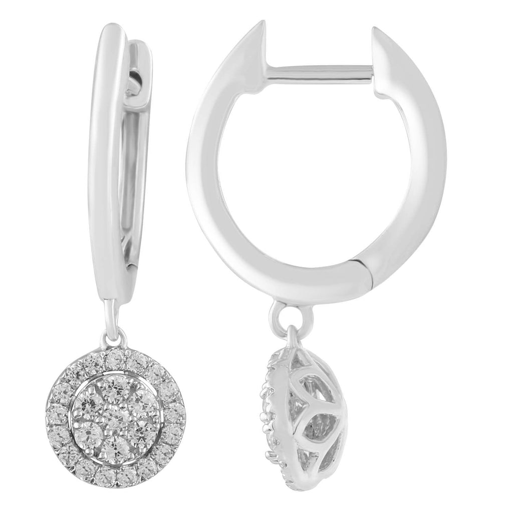 Diamond Fashion Earrings with 0.33ct Diamonds in 9K White Gold - Penelope Kate