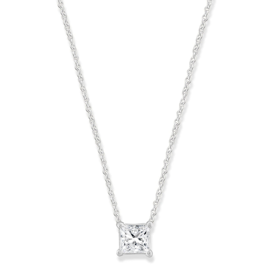 Diamond Necklace with 0.25ct Diamonds in 9K White Gold - Penelope Kate