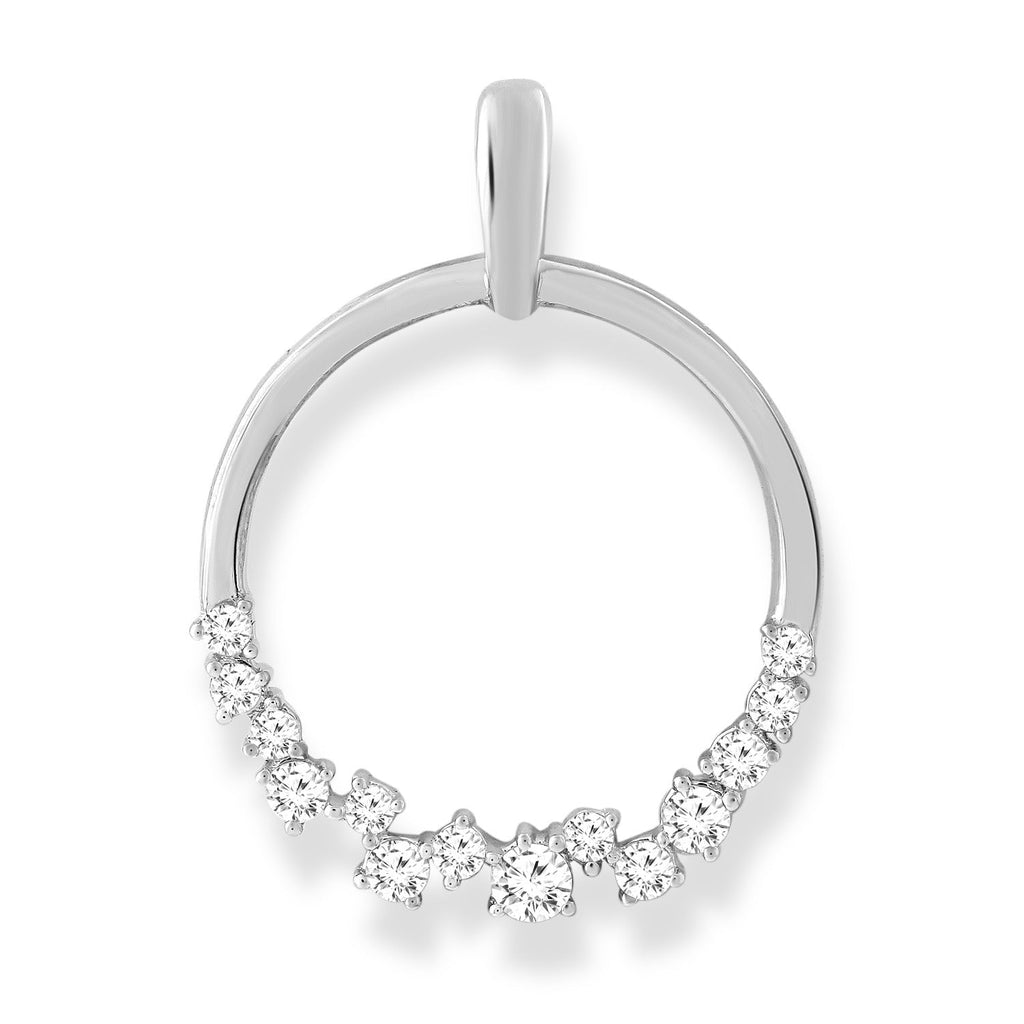 Diamond Pendant with 0.16ct Diamonds in 9K White Gold - Penelope Kate