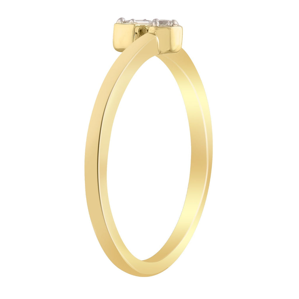 Diamond Ring with 0.05ct Diamonds in 9K Yellow Gold - Penelope Kate