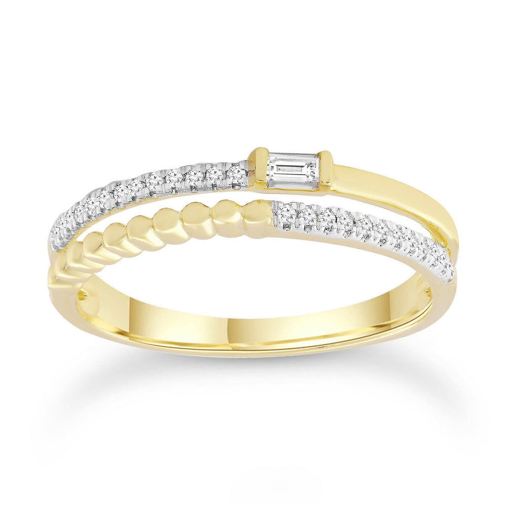 Diamond Ring with 0.10ct Diamonds in 9K Yellow Gold - Penelope Kate