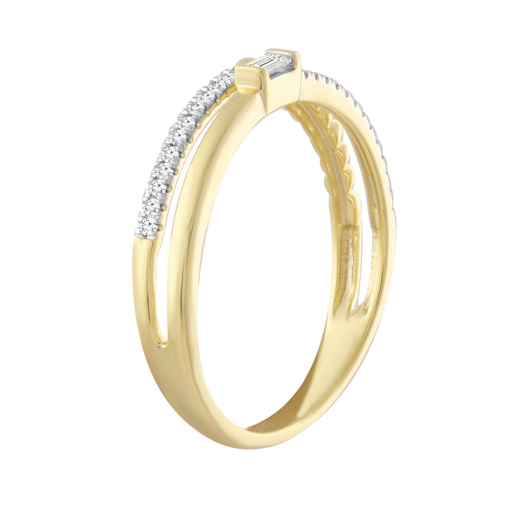 Diamond Ring with 0.10ct Diamonds in 9K Yellow Gold - Penelope Kate