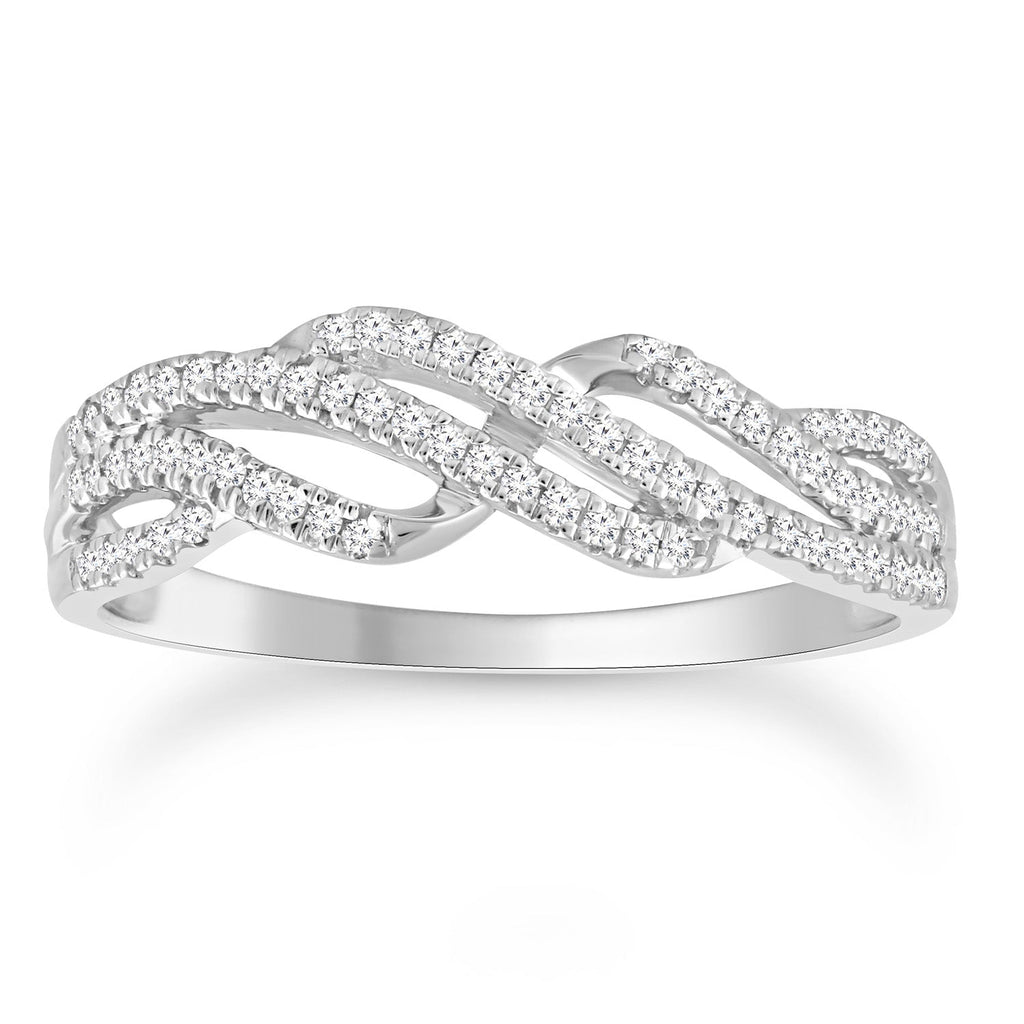 Diamond Ring with 0.20ct Diamonds in 9K White Gold - Penelope Kate