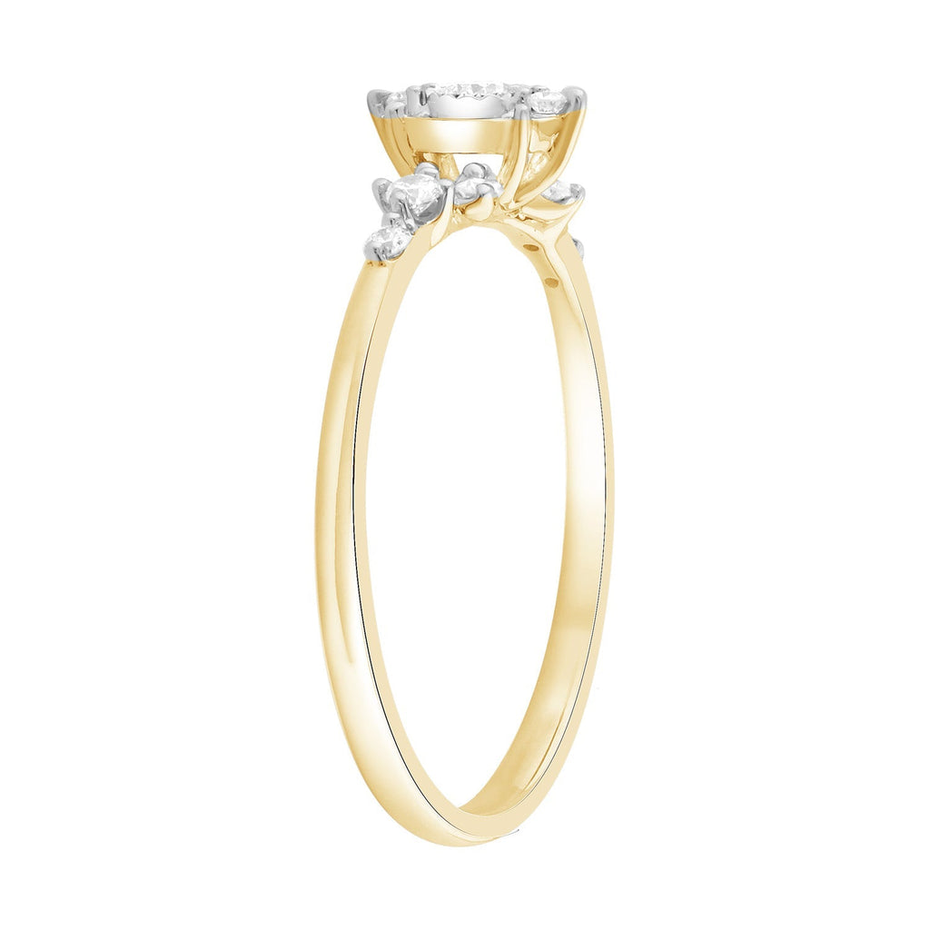 Diamond Ring with 0.20ct Diamonds in 9K Yellow Gold - Penelope Kate