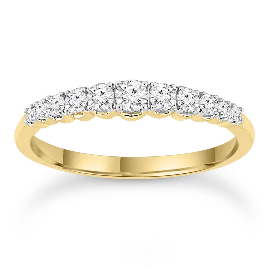 Diamond Ring with 0.33ct Diamonds in 9K Yellow Gold - Penelope Kate