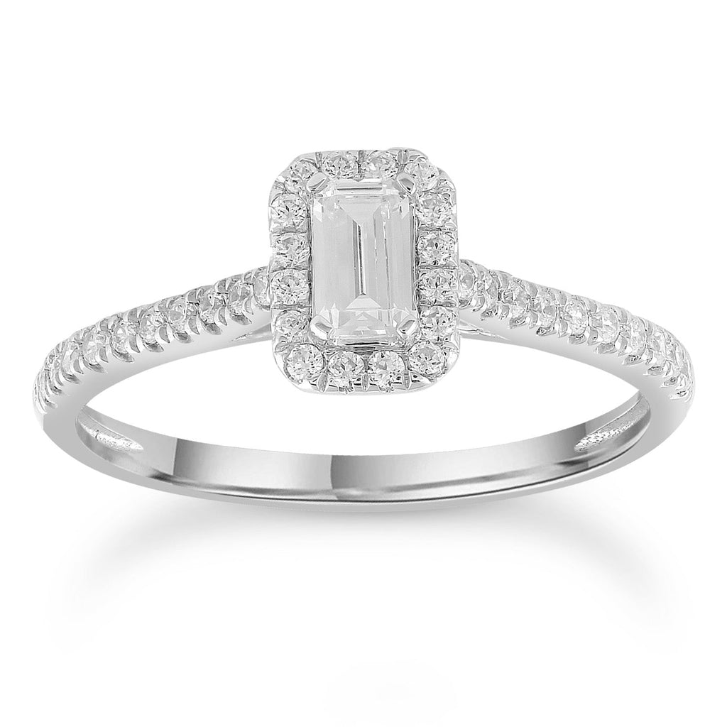 Diamond Ring with 0.50ct Diamonds in 9K White Gold - Penelope Kate