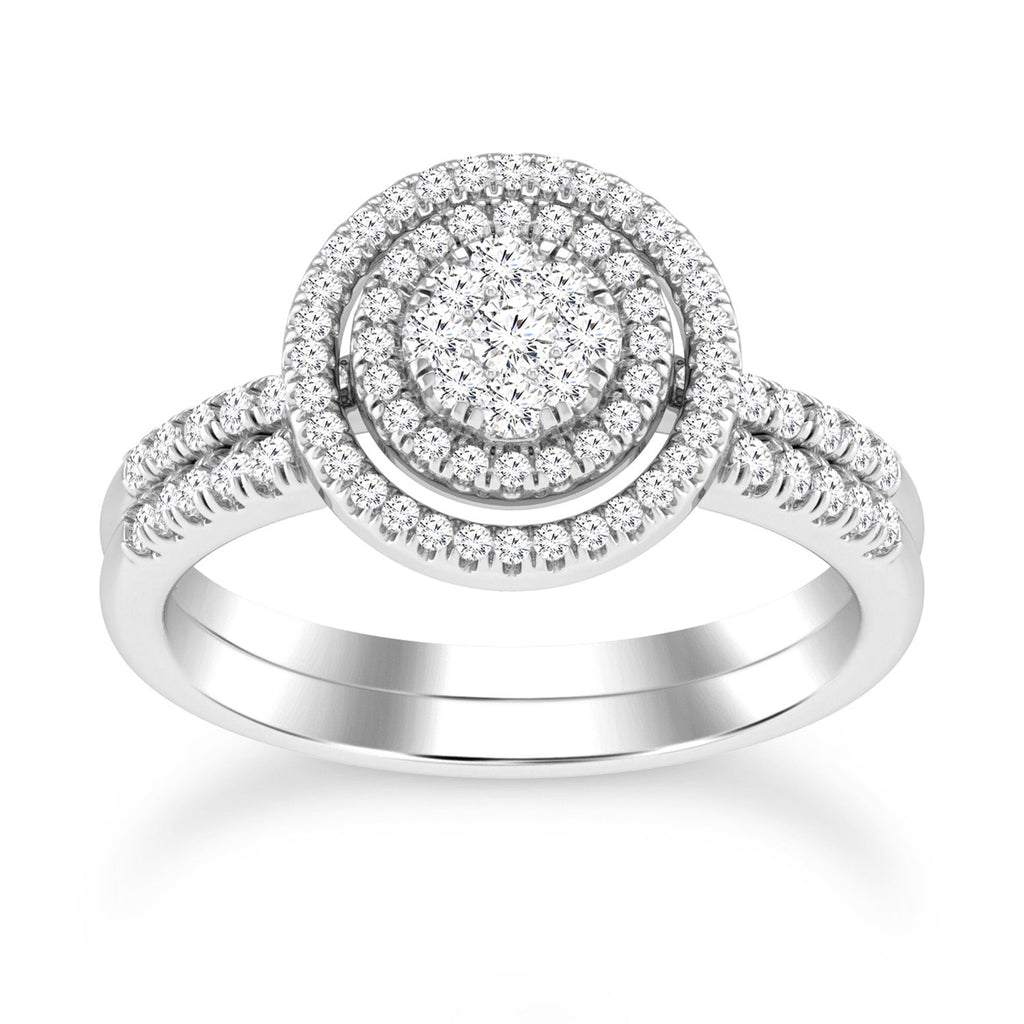 Diamond Ring with 0.50ct Diamonds in 9K White Gold - Penelope Kate