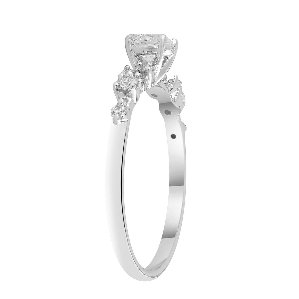 Diamond Ring with 0.50ct Diamonds in 9K White Gold - Penelope Kate