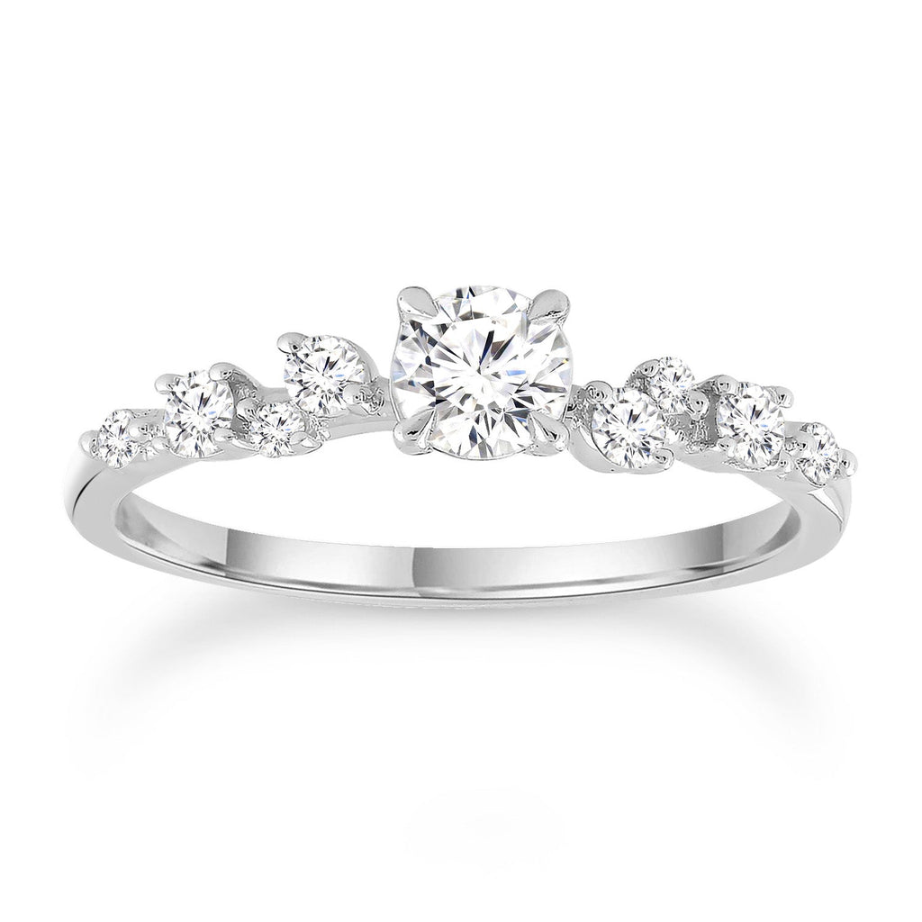 Diamond Ring with 0.50ct Diamonds in 9K White Gold - Penelope Kate