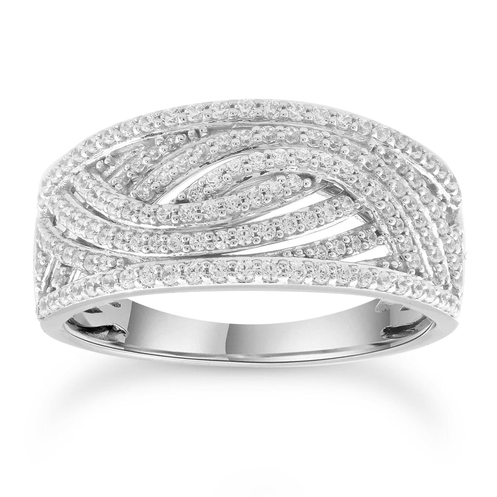 Diamond Ring with 0.53ct Diamonds in 9K White Gold - Penelope Kate