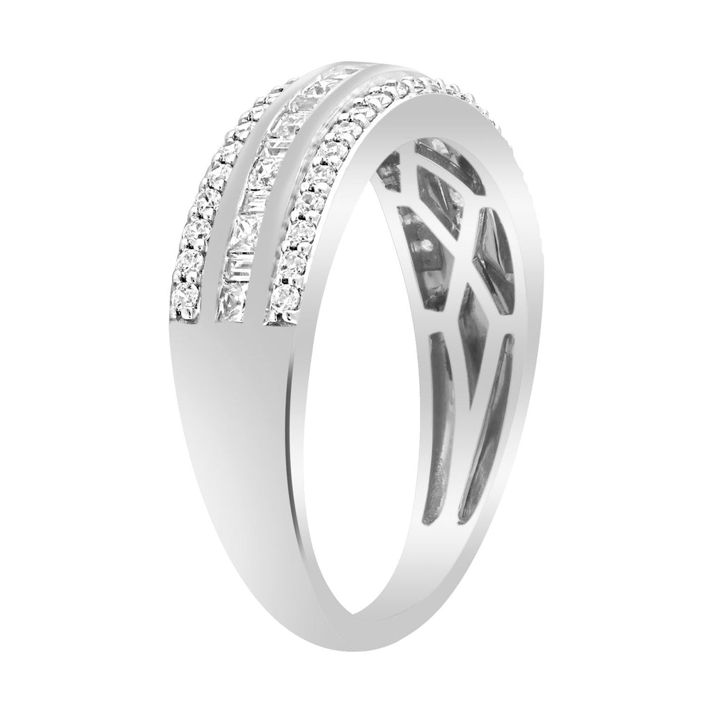 Diamond Ring with 0.62ct Diamonds in 9K White Gold - Penelope Kate