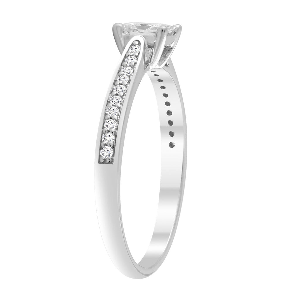 Diamond Ring with 0.63ct Diamonds in 9K White Gold - Penelope Kate